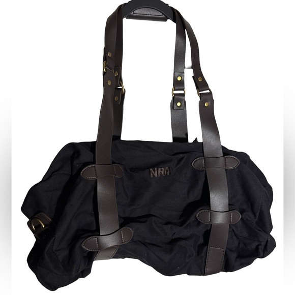 NRA Bag National Rifle Association Duffle Gun Bag Range Leather Trim